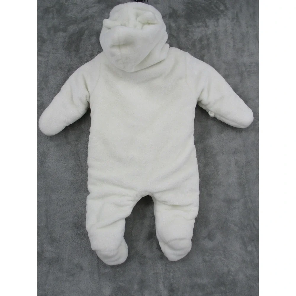 Juicy Couture Snow Suit Girls 6/9 Months Logo Zip Insulated Zip‎ Cozy Warm Ivory